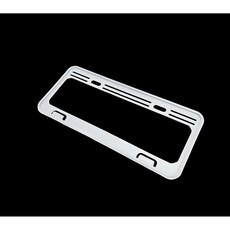 超質感 車牌框 牌照框 汽車 新型7碼車牌專用 流線造型 時尚色系 車牌保護 車牌裝飾 車牌加底 全新設計 加購車牌螺絲, 氣質白, 1個