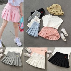 優選女童百褶褲裙 帶安全褲裙子百搭兒童防走光半身短裙夏 中大兒童韓