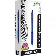 Zebra Pen Z-Grip 재활용 접이식 볼펜 0.7mm 블랙 잉크 내구성 있는 금속 클립 68% 재활용GRS 인증 글로벌 표준 학교 및 사무용품 12팩 207, 30, 블랙/블루 A, 1 Count (Pack of 30)