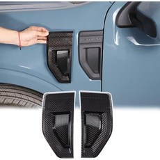 아웅인시 펜더 사이드 벤트 트림 커버 포드 매버릭 2022-2026 차량 앞 에어 아웃렛 패널 후드 측면 공기 흐름 흡입 스포일러 장식 ABS 외부 액세서리, 탄소 섬유 패턴