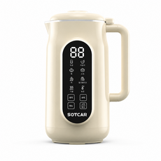SOTCAR 두유제조기 1.5L 8in1 스마트 고온 자동세척 죽 스프 밀크셰이크 이유식 죽제조기 가열 분쇄 믹서기 12시간 예약 자동 두유제조기, 836k