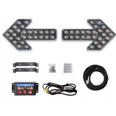 도로공사 싸인보드 화살표 차량 경고 경광등 유도등 60CM렌즈판+12V/24V공용+싱글, 60CM렌즈판+12V/24V공용+세트