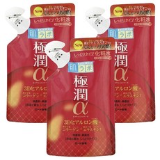 하다라보 고쿠준 알파 화장수 모이스트 타입 리필용, 3개, 170ml
