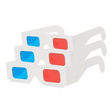 3D안경 종이재질 입체영상 영화보기 적청렌즈안경, 1개