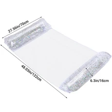 PVC 여름 풍선 접이식 부동 행 수영장 물 해먹 에어 매트리스 침대 수상 스포츠 라운지 의자, 07 Transparent