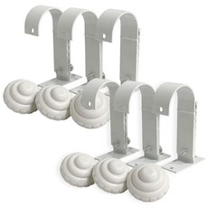 K-354 링 화이트 1+1 커튼브라켓 2단 커텐봉 알미늄 37535PC 1(pc)