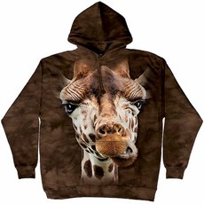 摩達客 美國進口The Mountain長頸鹿長袖連帽T恤，柔軟舒適，時尚百搭, 1個