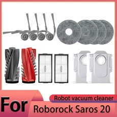 Qriginal Roborock Saros 20 로봇 진공 청소기 액세서리 메인 브러시 사이드 HEPA 필터 천 먼지 봉투 예비, 26 Combination pack 1