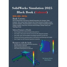 (영문도서) SolidWorks Simulation 2025 Black Book Hardcover, Cadcamcae Works, English, 9781774591536