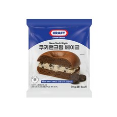 뉴욕스타일 쿠앤크 크림치즈 베이글, 3개, 90g