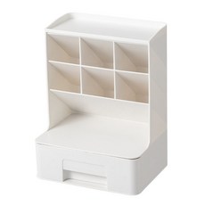 라라하우스 디바이더 데스크 오거나이저 수납 정리함, 화이트 불투명, 1개