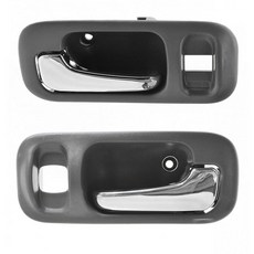 TRQ 크롬 내부 내부 내부 전면 도어 핸들 세트 쉐보레 픽업 트럭과 호환 가능, DHA36157