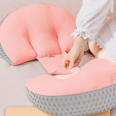 임산부 쿠션 허리 배 다리 보호 산전 산후 수면 편안한 바디필로우, 핑크