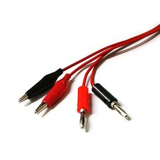 악어클립 집게 케이블 1M 바나나잭 변환플러그 리드선 844867, 테스터기리드선A타입