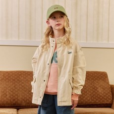 매장정품 Lee 키즈 트위치 로고 루즈핏 코튼 자켓 베이지 LK2403JK01BE