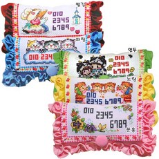 십자수/주차쿠션패키지(도안+원단+바늘+솜+실) 판매합니다., 02.딸기직사각핑크, 1개
