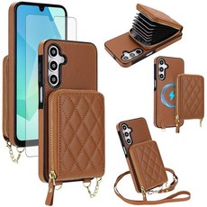Asuwish Phone Case for Samsung Galaxy A16 5G/4G 2-in-1 Magnetic Detachable Zipper Wallet Cell Cove