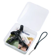 양궁 조절 가능한 양궁 릴리즈 360 ° 회전 컴파운드 보우 캘리퍼 트리거 그립 엄지 손가락 4 알루미늄 보, 01 CHINA, 03 Black, 1개