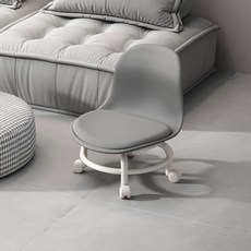 우이지아 탄소강프레임 앉은뱅이 회전 작업 요추등받이 의자, 그레이