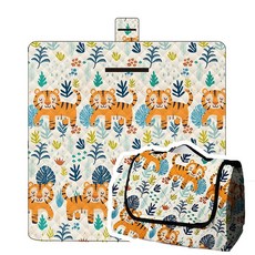 DiMAT 매트ic 귀여운 피크닉 담요 198.1cm x 198.1cm(78 78인치) 엑스트라 라지 해변 방수 모래 방지 접이식 휴대용 야외 가족 캠핑용 318514