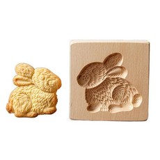 장미꽃 장식 나무 쿠키 비스킷 몰드 동물 동굴 양각 패턴 베이킹 도구 커터 발렌타인 데이 부활절, 1개