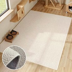 加厚耐磨寵物隔涼墊 四季通用免洗好打理, 1個, 米白【菠蘿圈貓抓墊】,60x90cm【餐墊】