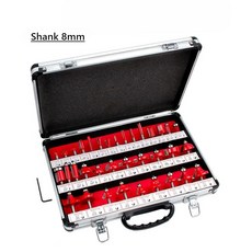35Pcs 라우터 비트 세트 초경 목공 절단 도구 조각 밀링 6mm 35mm 8mm 생크, Shank 8mm