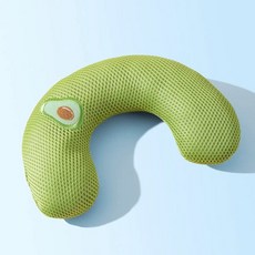 강아지 목베개 U자형 수면 쿠션 목 보호, green