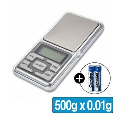 그램텍 소수점 미니 전자저울 500 x 0.01g 정밀 포켓저울 건전지포함, 500X0.01g