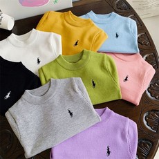 歐寶唄 兒童毛衣 韓版兒童套頭毛衣 男女兒童百搭春秋款洋氣圓領純色針織打底衫