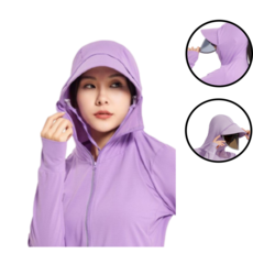 여성용 자외선차단 썬캡 후드 재킷