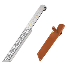 頂級手工冰魄剁骨刀 斬切多用刀 菜刀 剁骨刀 斬切刀 剁骨頭 切菜刀 西瓜刀 水果刀 多用廚師刀 砍骨刀 手工鍛打鋼刀, 1個, 頂級加厚加重一體成形款(贈刀套)