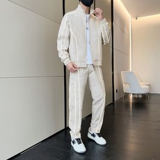 港風運動休閒情侶款兩件套裝 (2026春季新款)