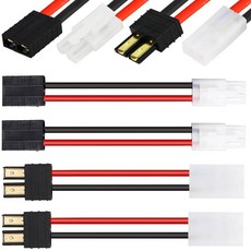 트랙사스 Male Female 커넥터 어댑터용 타미야용 DKARDU 3쌍 트랙사스용 타미야 14 게이지 5cm 와이어 커넥터용 RC 리포 배터리 충전기 카 FPV용