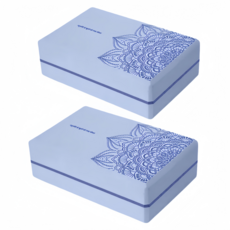 홈트레이닝 EVA 요가 폼블럭 필라테스블럭 밸런시스 요가블럭, 블루, 2개