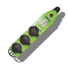 국산 누전차단기 30A 내장형 공업용 산업용 방우콘센트 3구 BY45398, 1개, 초록검점, 0.1cm