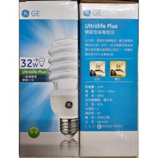 奇異220V32W螺旋燈泡 E27麗晶燈泡, 1個, 黃光, 黃光