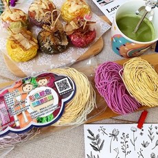 宏鉅無鹽寶寶麵6合一綜合包 副食品 彩色無鹽麵線, 6個, (彩)綜合寶寶麵