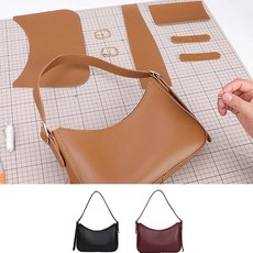 금비가 가죽 호보백 키트 뜨개가방, 호보백_블랙