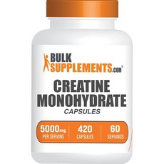 BulkSupplements Creatine 벌크 서플먼트 크레아틴 420캡슐 대용량, 1개, 420정