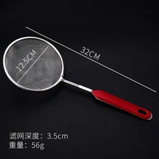 不鏽鋼濾油勺 密網漏勺 細網油撈子 廚房用具 油炸過濾 耐高溫 易清洗 材質 烹飪輔助工具+夾柄網漏12.5cm+默認尺寸, 1個, 夾柄網漏12.5cm