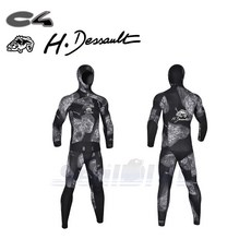 海豹潛水 C4-HD Muta Blackside防寒衣 新款半乾式潛水衣 保暖舒適, 3mm-4號