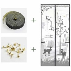 CEOSHOP 모기방충망 현관모기장 문 모기장(100X210CM) (그레이), CEOSHOP 모기방충망 현관모기장 문 모기장(100X