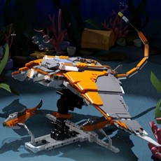 애니멀 시리즈 가오리 상어 조립 블록 중국레고, 해머 헤드 상어1144PC