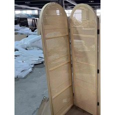 병풍형 파티션 라탄소재 원목소재 책꽂이 공간분리 가림막파티션 칸막이 거실용 카페용 인테리어, 2장 50x170 라치파인 내추럴