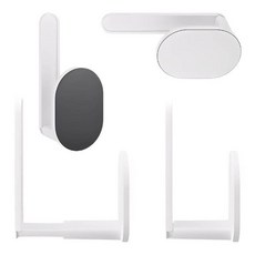 磁吸 冰箱側面收納 伸縮置物架 保鲜膜 纸巾 掛架 壁掛 收納, 1個, 背膠款 冰箱伸縮收納架, 白