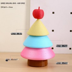 컵받침대 코스터 북유럽 가정용 크리스마스 미끄럼방지, 1개, 트리 보관함 애플 스타일