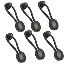 10PC 번지 충격 코드 클립 손잡이와 함께 타프 캔버스 손잡이를 당겨 해양 보트 트럭 자동차 커버, Black 6PC