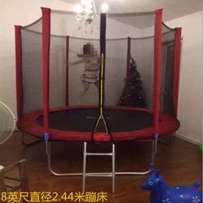 대형 트램펄린 야외 봉봉 실내 트램폴린 점프 키카 놀이터, 8피트(2.44m) 핑크