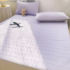 花卉圖案床墊 柔軟舒適透氣床墊 多尺寸可選, 紫色, 3cm